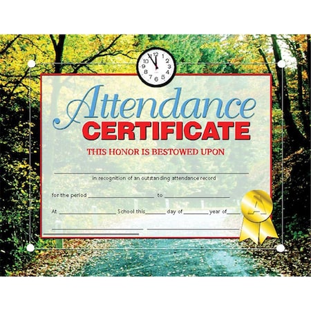 Alfred Music Hayes Certificates Attendance Inkjet Laser, 8.5 x 11 in., 90PK SW3480350