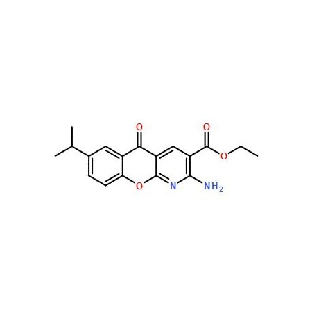 Ak Scientific Ethyl 2-amino-7-isopropyl-5-oxo-5h-[1]-benzopyrano[2, 3-b]pyridine-3-carboxylate (1g), CAS 68301-99- Z3670-1g