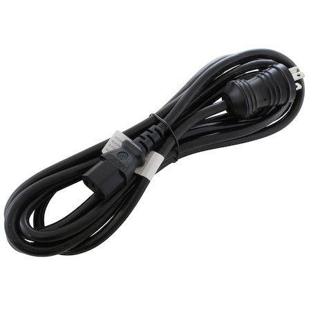 Ac Works Medical Grade Power Cord, 12 ft 5-15P to C13, 13A, Green Dot Hospital Grade MD13AC13-144BK