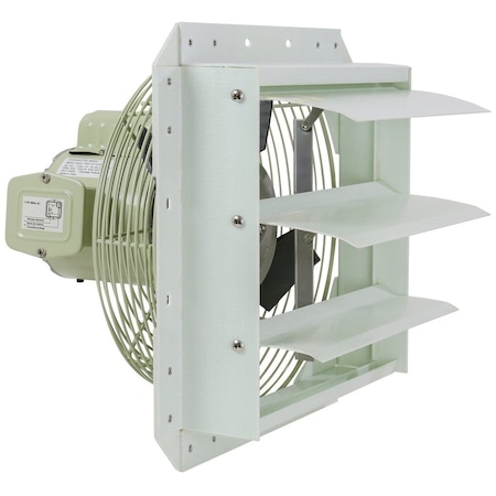 Iliving 12-Inch Corrosion Resistance Shutter Exhaust Fan, Single Speed ILG8SF12S-CR