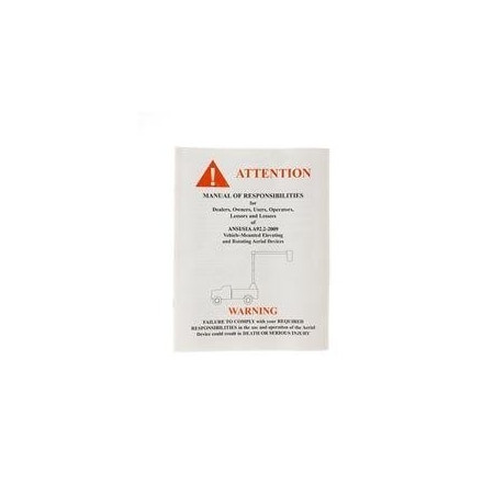 Genie REPLACEMENT ANSI MANUAL A92.2-2021 VH/TRLR 97616GT