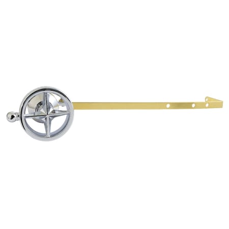 Kingston Brass Universal Front or Side Mount Toilet Tank Lever with Knurled Handle, Polished Chrome KTRNKD1