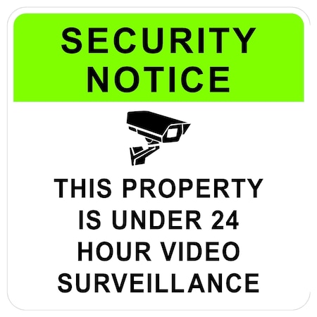 Sign Solutions Usa Security & Access Sign, 24 in Width, Aluminum Sign, Square DCS10DWT2424CUS00101