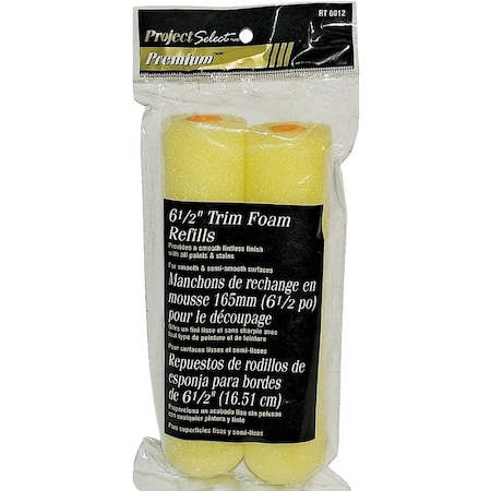 Linzer Paint Roller Cover, 3/8 in Thick Nap, 6-1/2 in L, Foam Cover RT6012