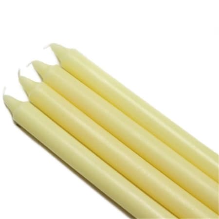Vaser Designs 10 in. Straight Taper Candles, Ivory - 12 Piece VA2593455