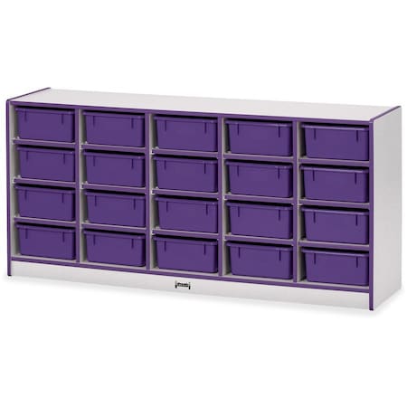 Jonti-Craft Rainbow Accents 20 Tub Mobile Storage, without Tubs, Purple 4020JCWW004