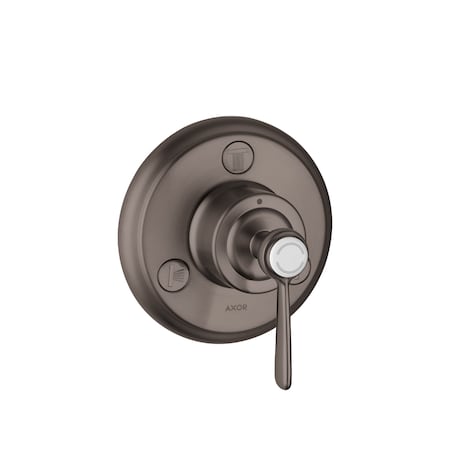 Axor Montreux Diverter Trim Trio/Quattro in Brushed Black Chrome 16832341