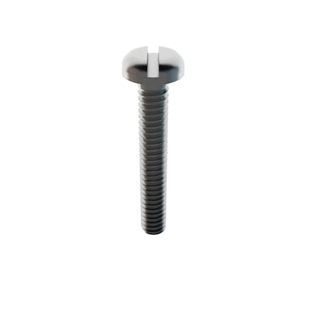#4-40 x 3/4 in Slotted Pan Machine Screw, Plain 18-8 Stainless Steel, 5 PK