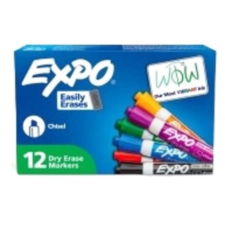 Expo Multi Color Dry Erase Markers PK 12 81043A
