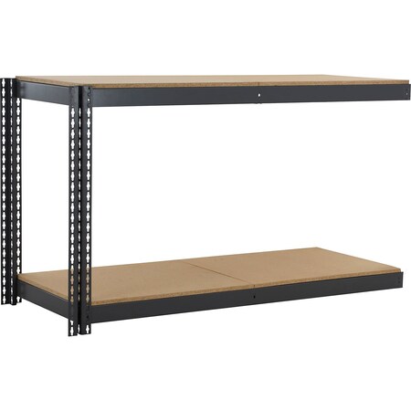 Global Industrial 2 Shelf, Heavy Duty Boltless Shelving, Add On, 72"W x 48"D x 36"H, Wood Deck B3171475