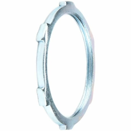Dottie Conduit Fitting Locknut, 5 in, Threaded, Steel, Zinc Plated LN500