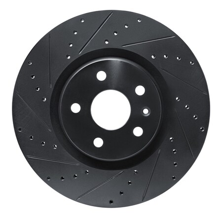 Dynamic Friction Co DFC Brake Rotor - Drilled and Slotted - Black 633-45019L