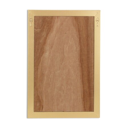 Homeroots 21" X 14" Gold And Black Flower Bouquet Wood Framed Art 634351