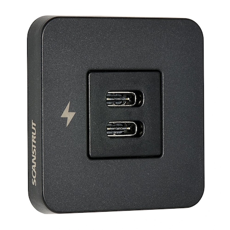 Scanstrut TILE USB-C Interior Charging Socket - 12/24V - Black Bezel SC-TILE-20