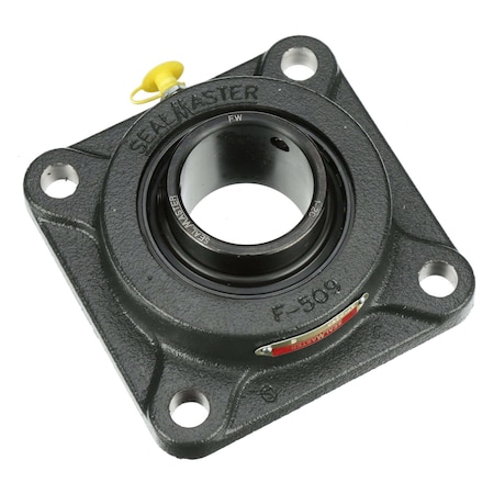 Sealmaster Mounted Cast Iron Four Bolt Flange Ball Bearing - 52100 Bearing Steel, Black Oxided - Setscrew Lock SF-32RC