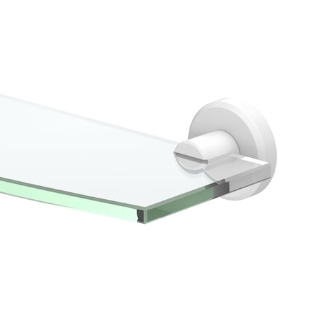 Gatco Locke Glass Shelf, Matte White 5486