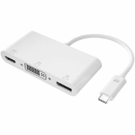 Monoprice USB Type-C to 4K DisplayPort_ HDMI_ Sngl-Link DVI-D Passive Adapter 27282