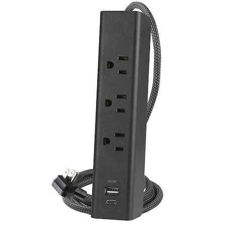 Powerzone SURGE STRIP A&C 300J BLACK 6FT ORPBSUFC414