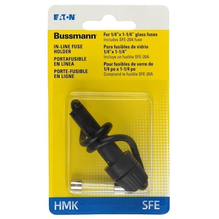 Eaton Bussmann Fuse Holder, 32V AC/DC Volt Rating, Wire Leads, Glass Fuse Fuse Type BP/HMK-RP