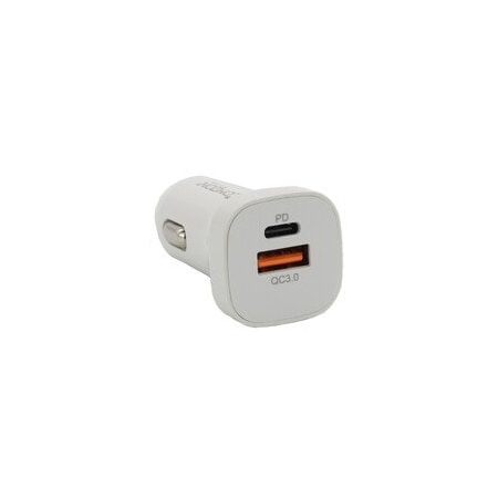 Cable Wholesale Fast USB PD 20 watt & QC3 18 watt Car Charger, Type-C and A ports (C2055) 30W1-40000
