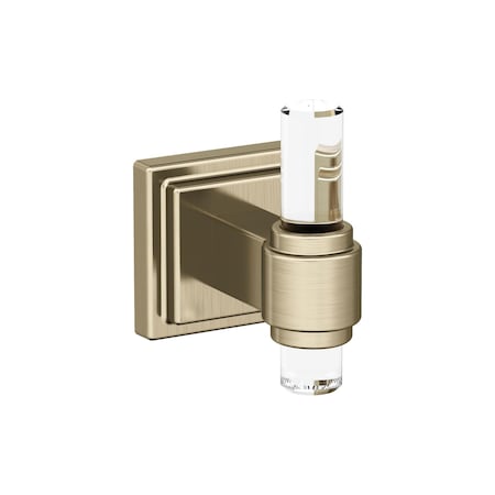 Amerock Glacio Clear/Golden Champagne Contemporary Single Robe Hook BH36060CBBZ