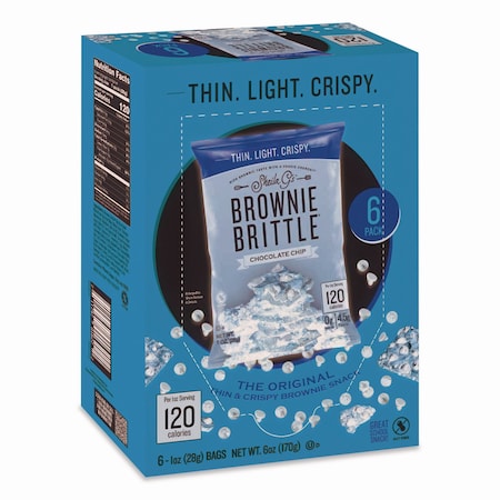 Sheila Gs Brownie Brittle Chocolate Chip Crisps, 1 oz Bag, 6PK SGB01622