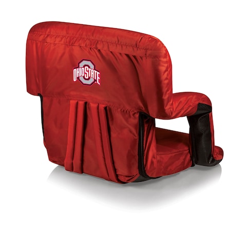 Picnic Time Family Of Brands NCAA Ohio State Buckeyes Ventura Reclining Stadium Seat with Back SupportRed 618-00-100-444-0