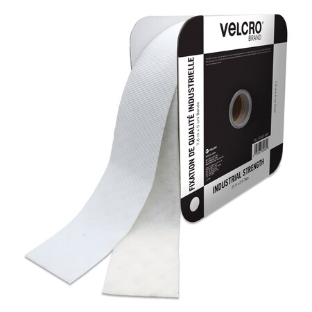 Velcro Brand Hook-and-Loop Fastener, 25 ft, 2" Wd, White VEL-30082-AMS