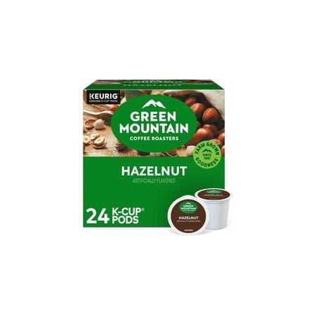 Green Mountain Coffee Roasters K-Cup, Pod Hazelnut Coffee, Keurig Single-Serve K-Cup pods, Light Roast, 24 Count - Compatible, 24PK 5000330120