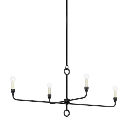 Troy Lighting Orson 4 Light Linear 44 In. Black Iron F9544-BI