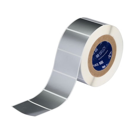 Brady Weather Resistant Polyester Outdoor Labels 2 in H x 3 in W Silver 1000/RL THT-19-8591-1-SL