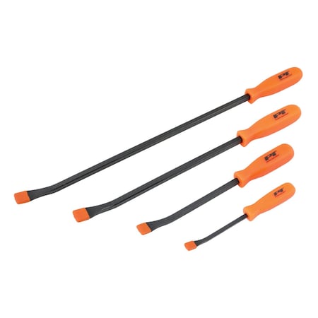 Performance Tool 4 pc. Pry Bar Set, Drop Forged Alloy Steel, Orange Handles W2020