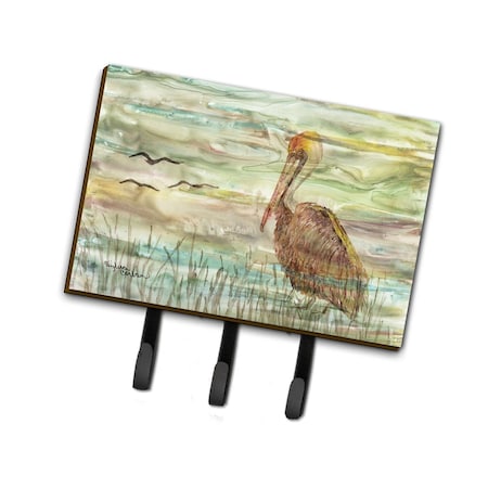 Carolines Treasures 6 x 2 x 9 in. Brown Pelican Sunset Leash or Key Holder SC2011TH68