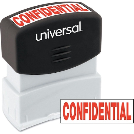 Universal Message Stamp, CONFIDENTIAL, Pre-Inked/Re-Inkable, Red UNV10046***