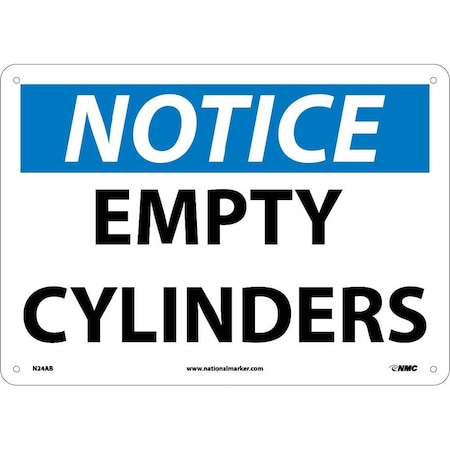 Nmc Notice Empty Cylinders Sign, N24AB N24AB
