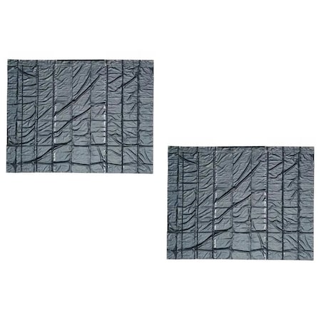 Mytee Products Airbag / Parachute Fabric Heavy Duty 14oz Steel Tarp 16 ft x 27 ft - Black, 2PK STT-ABx2