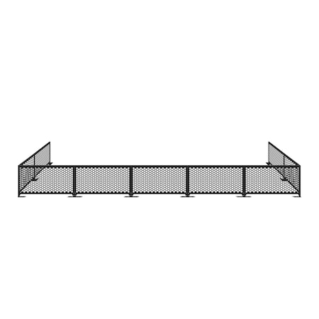 Factory 2U Commercial Patio Black Steel Bar Restaurant Fence Kit, 41ft L, 36in H, Flexible Layout, Powdercoat 805685