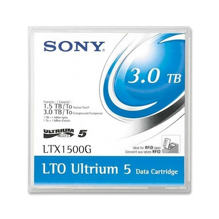 Sony LTO Ultrium 5 Data Cartridge - LTO-5 - 1.50 TB (Native) / 3 TB (Compressed) - 1 Pack LTX1500G