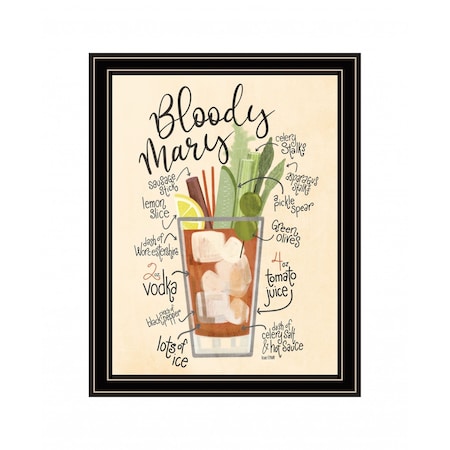 Homeroots Bloody Mary 1 Black Framed Print Wall Art 416160