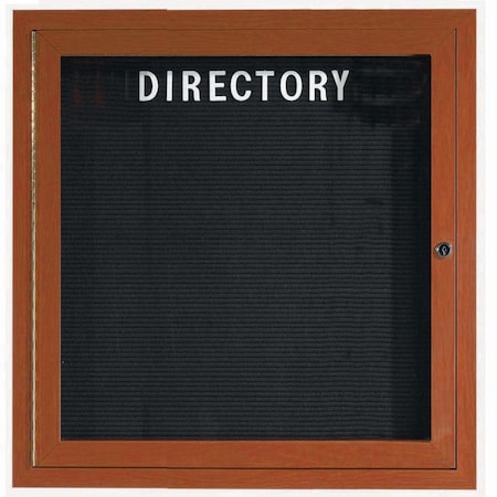 Aarco Outdoor Enclosed Directory w/ Al Wood Look Finish, Oak Wood Look, 36''Hx36''W OADCO3636R