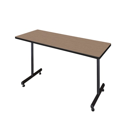 Regency Kobe T-Base Training Seminar Table, 72 in W, 24 in L, Noble Oak MKTRCT7224NO