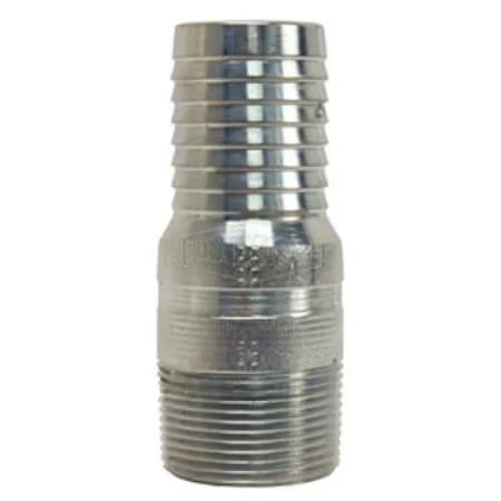 Dixon King Combination Nipple with Knurled Wrench Grip, 1/2 x 3-1/8 L in Hose Shank x MNPT, Carbon Steel, SAP1