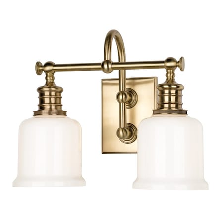 Hudson Valley Lighting Keswick 2 Light Bath And Vanity 13.5 In. Aged Brass 1972-AGB