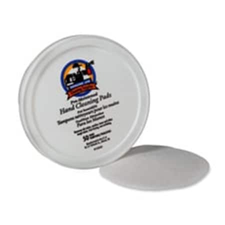 Genuine Joe Pre-moistened Hand Cleaning Pads- 3in. Diameter- 50 Pads GJO15050