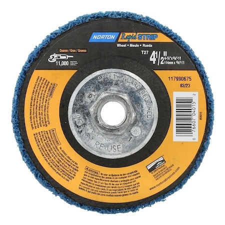 Norton Co 0 Sanding Disc, 412 in Dia, 5811 Arbor, NonWoven, Extra Coarse, Aluminum Oxide Abrasive 4015