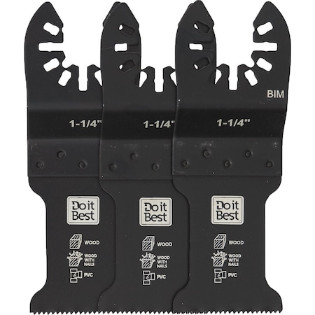 Do It Best 1-1/4'' Bi-Metal Metal Cutting Oscillating Multi-Tool Blade, 3PK QJDIB-PTASET-022C