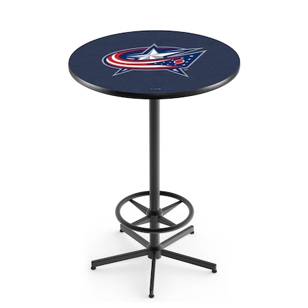 Holland Bar Stool Co 42" Black Columbus Blue Jackets Pub Table L216B4236ColBlu