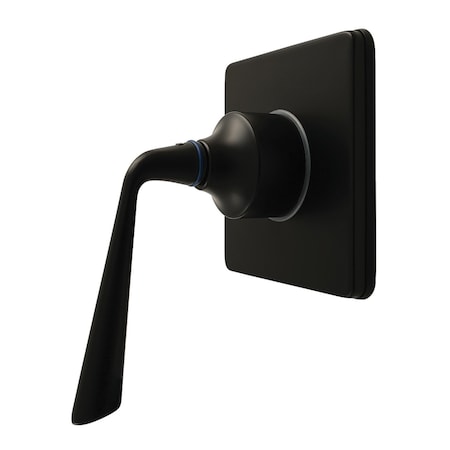 Kingston Brass Single-Handle Six-Way Diverter Valve with Square Trim Kit, Matte Black KS4040ZL