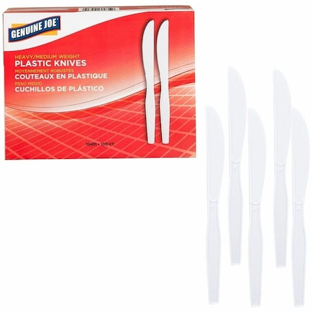 Genuine Joe Heavyweight Disposable Knives, PK40 GJO10431CT