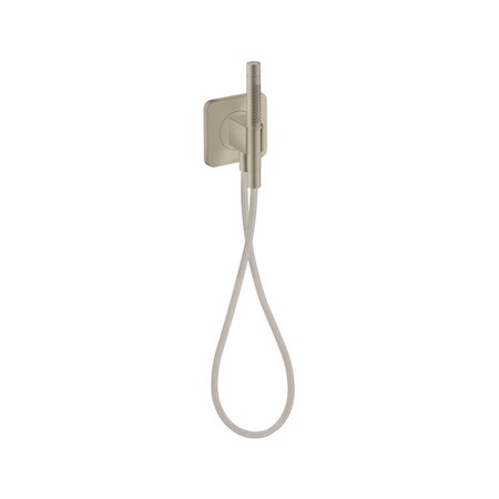 Axor Handshower Holder Softsquare w/ Outlet 5"x5" w/ Handshower and Hose, 1.75 GPM Brushed Nickel 49627821